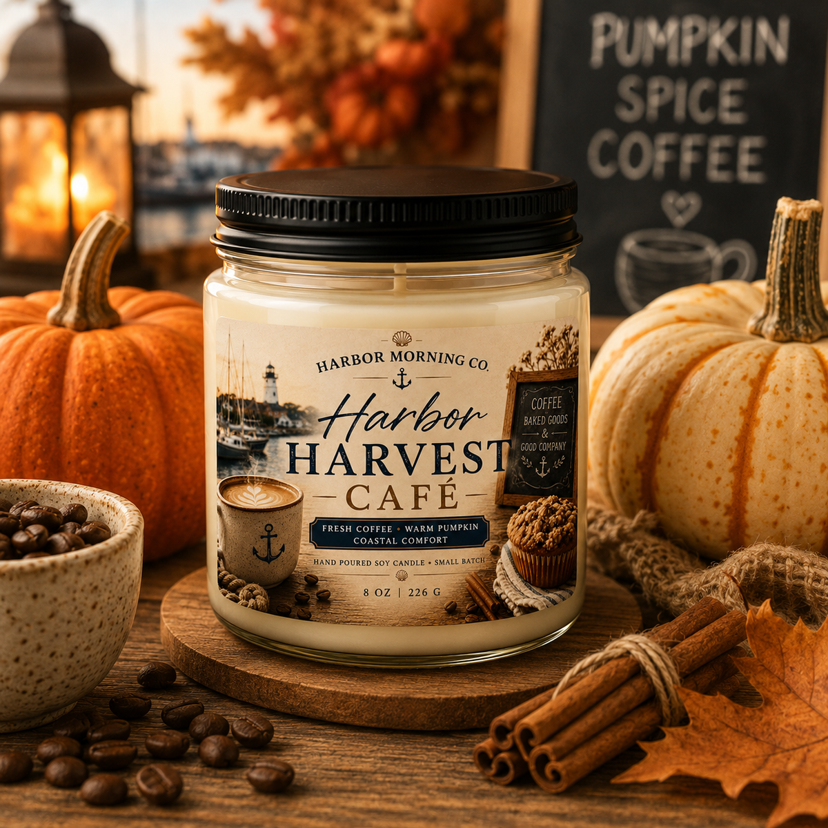 Harbor Harvest Cafe | 8 oz Soy Candle