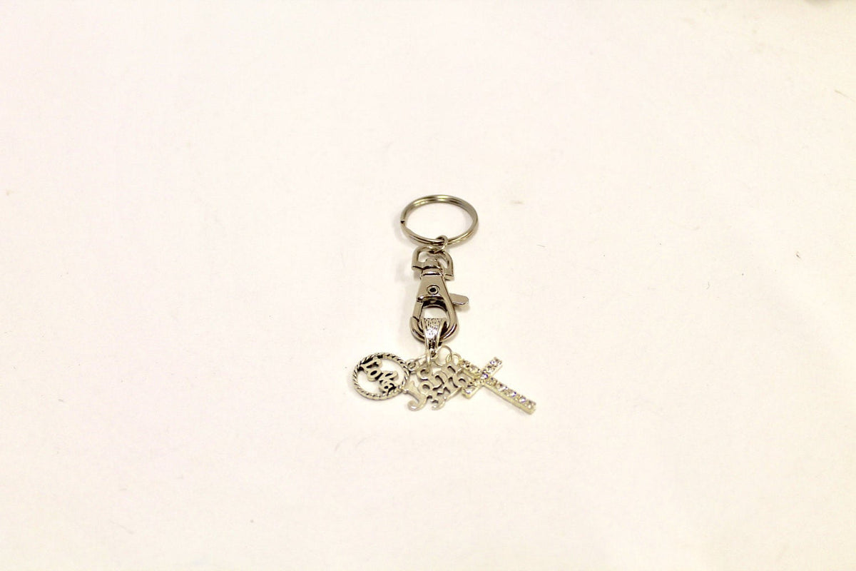 For God So Loved John 3:16 Keychain, Love of God Cross Baptism Gift, Bible Verse Gift, Graduation Gift, Confirmation Gift, New Car Gift