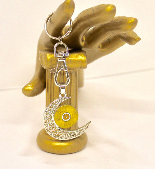 Shoot For The Moon 20 Gauge Shotgun Shell Keychain, Shooting Sports Gift, Shotgun Sports Gift, Motivational Gift, Inspirational Gift for Her