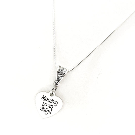 Miscarriage Gift, Mommy To An Angel Necklace, Pregnancy Loss Gift, Sympathy Gift, Infant Loss Gift, Remembering My Child, 1 in 4 Gift