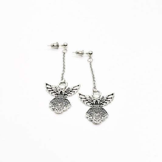 Angel Drop Dangle Earrings, Angel Jewelry, Gift For Her, Faith Gifts, Angel Gift, Angel Charms, Christian Gifts, Memorial Gifts