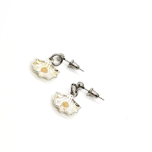 Mustard Seed Earrings,  Oyster Shell Mustard Seed Jewelry, Matthew 17 20, Mustard Seed Faith, Bible Verse Gift, Scripture Gift, Faith Gift