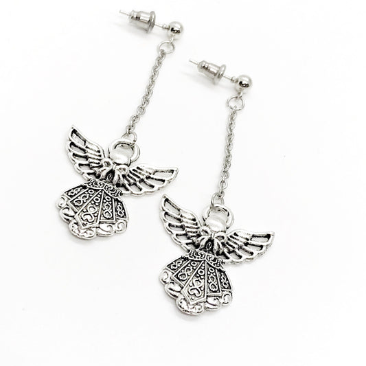 Angel Drop Dangle Earrings, Angel Jewelry, Gift For Her, Faith Gifts, Angel Gift, Angel Charms, Christian Gifts, Memorial Gifts
