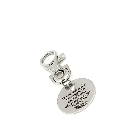 He Will Order His Angels To Protect You Wherever You Go Psalm 91 11 Clip On Charm