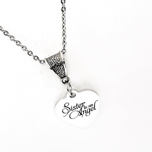 Sister Memorial, Sister To An Angel Necklace, Loss Of Sister Gift, My Angel Sister, Sympathy Gift, My Sister Is My Angel, Missing My Sister