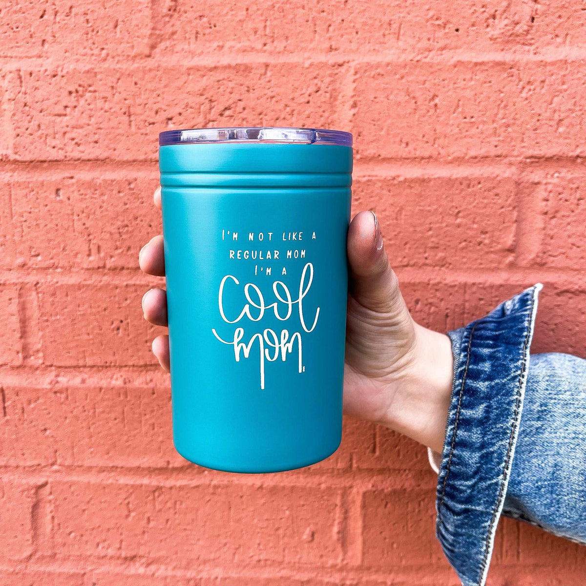 I’m Not Like a Regular Mom Travel Mug – 2-in-1 Koozie