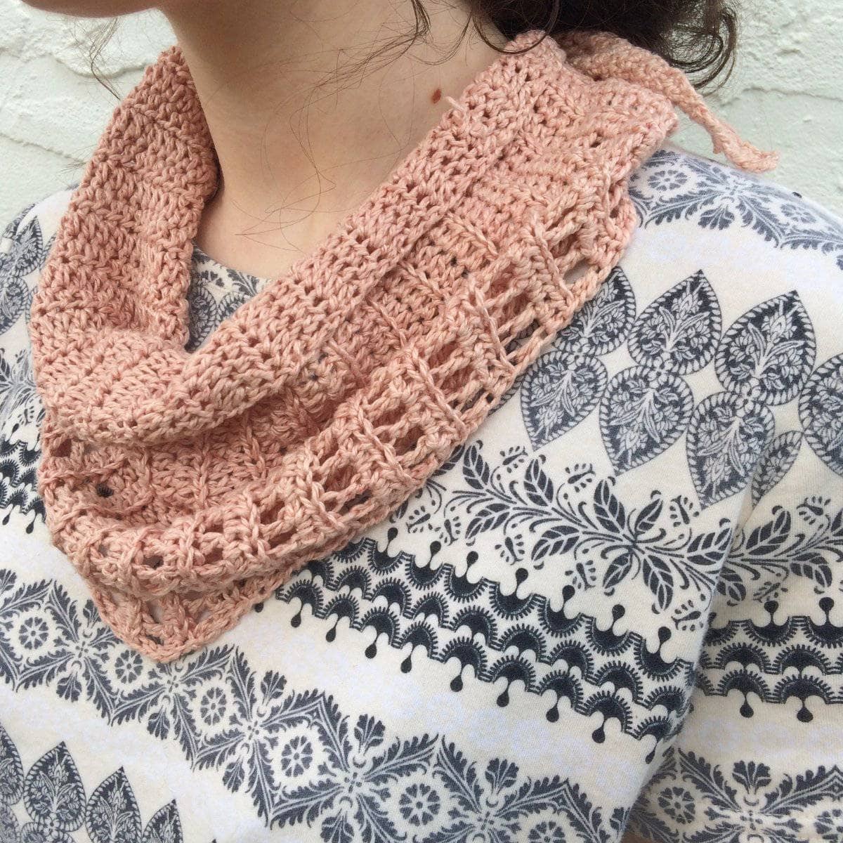 Naturally Dyed Lemongrass Scarf Crochet Pattern