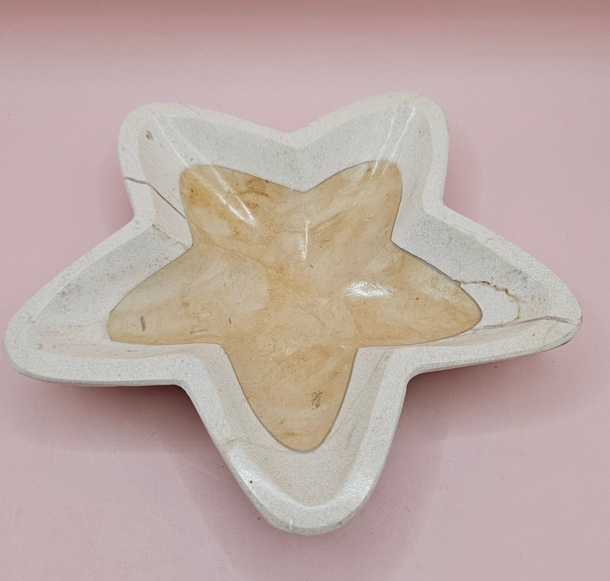Onyx Star Dish – Polished Natural Stone Bowl 6.25"