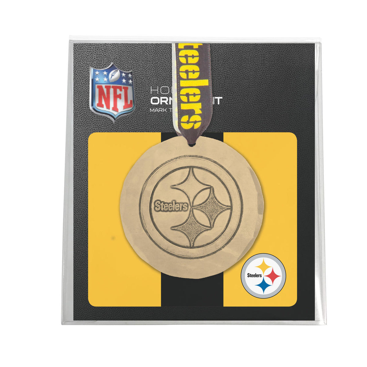 Pittsburgh Steelers Small Round Ornament (Bronze)