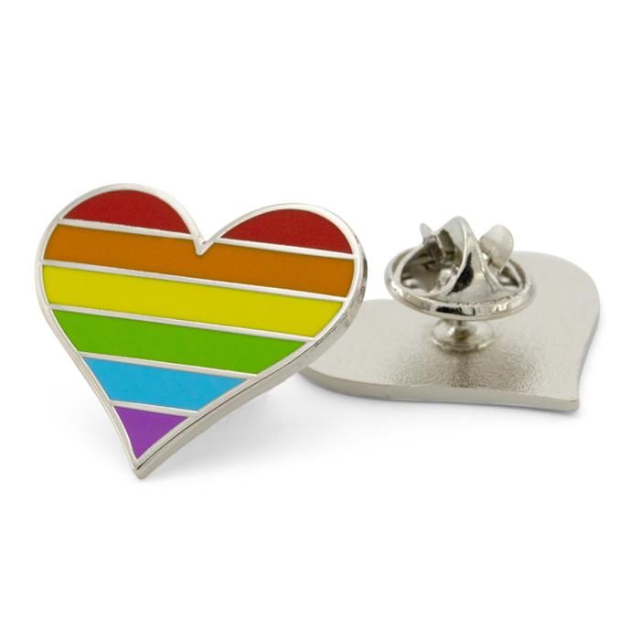 Rainbow Heart Pride Enamel Pin – LGBTQ+ Ally & Visibility Accessory