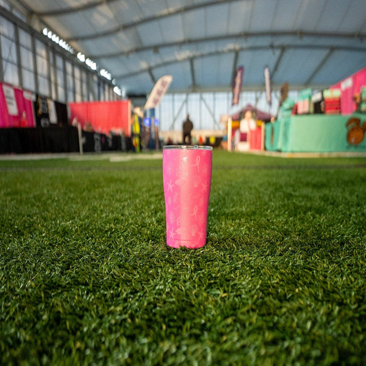 20 oz. Tumbler | SIC X DONNA Run with a Purpose - Matte Pink