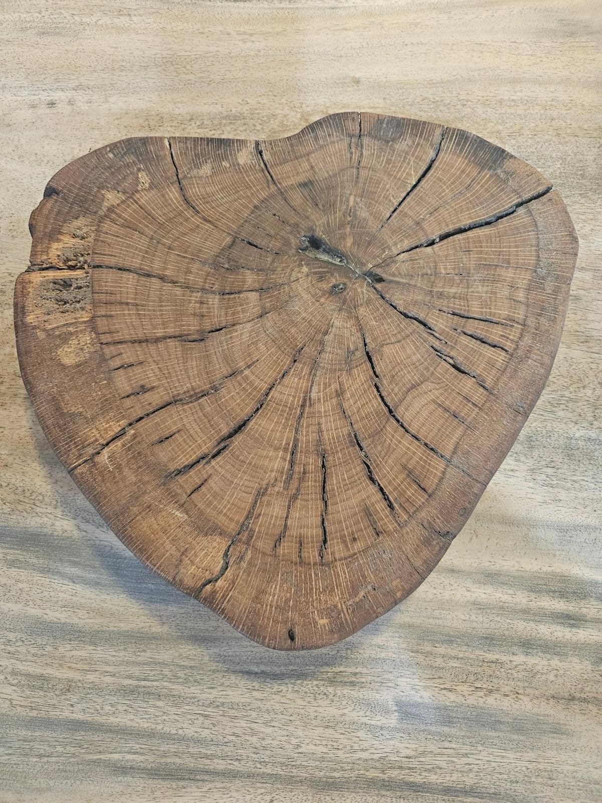 Rustic Wood Slab Riser