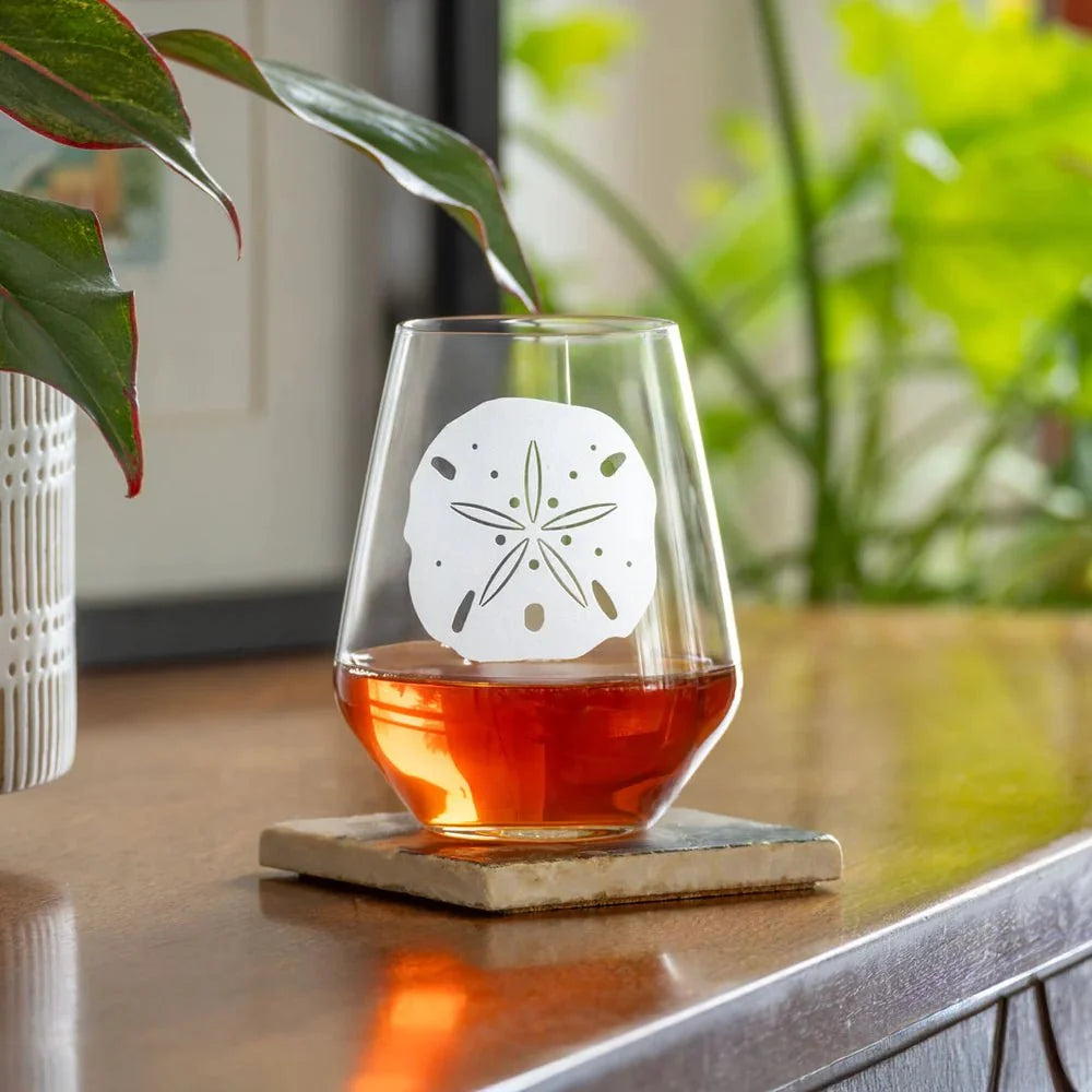 Sand Dollar Etched Glassware