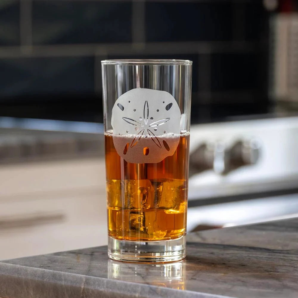 Sand Dollar Etched Glassware