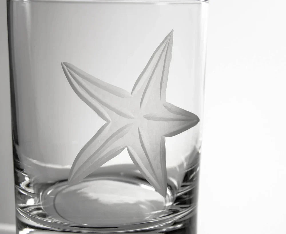 Starfish Etched Glassware