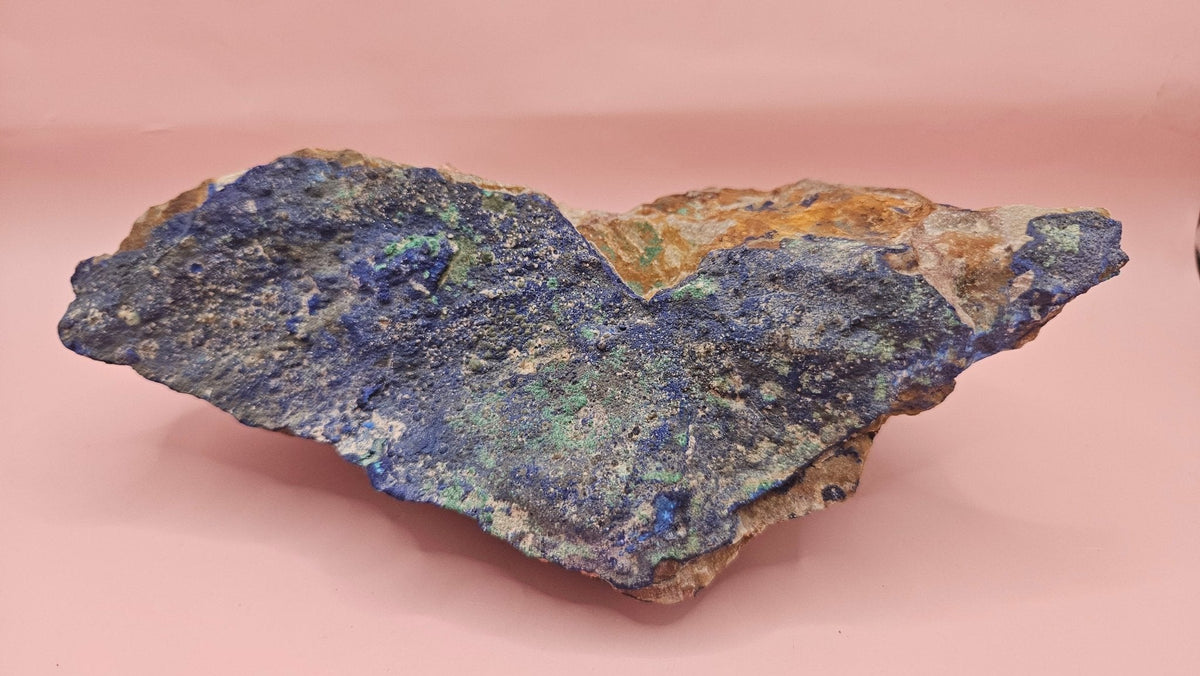 Striking Malachite Azurite Rough Specimen - 1180g | Deep Blue & Vivid Green Copper Mineral