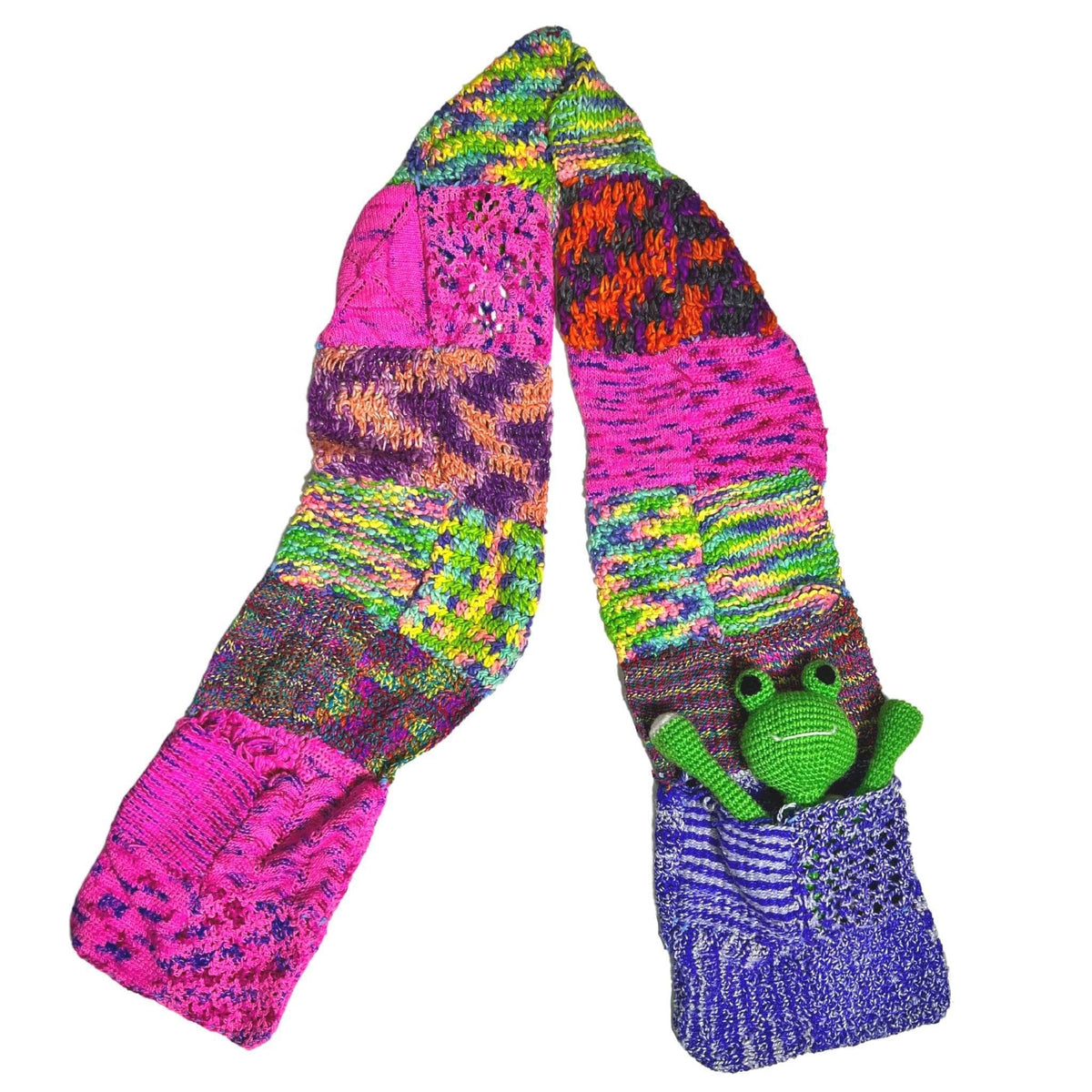 Swatch-tastic Patchwork Scarf with Pockets Pattern