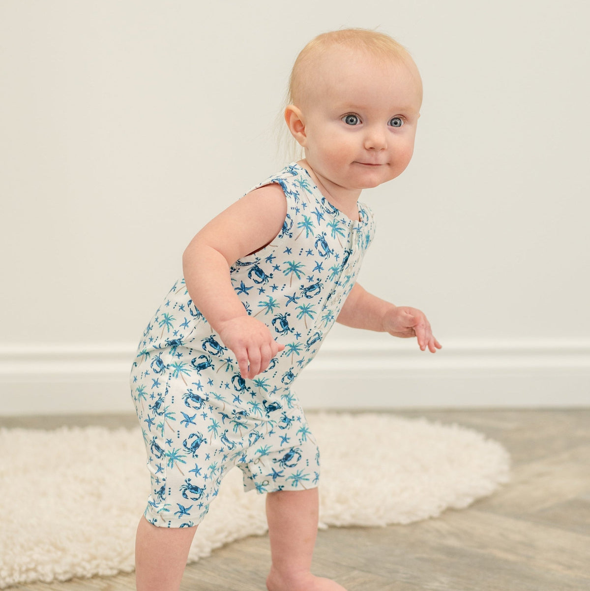 Blue Crabs Tank Romper