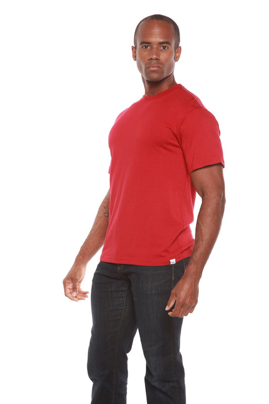 Clearance Men's Bamboo Short Sleeve Contrast Stitch T-Shirt