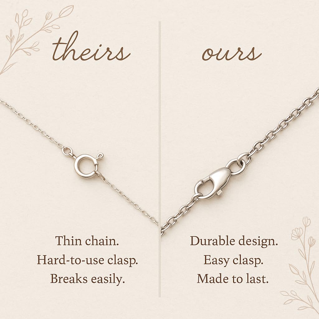 Basketball Necklace – Sterling Silver with Birthstone & Initial Charm