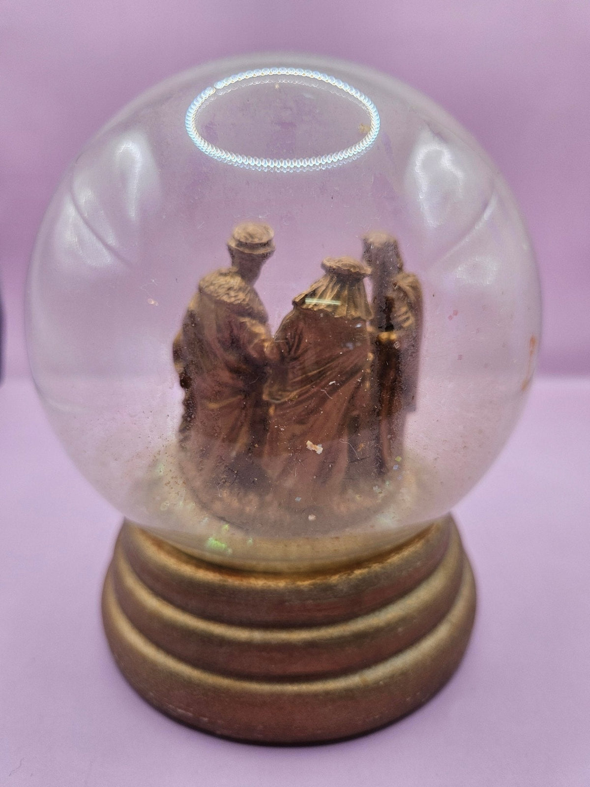 Vintage Nativity Scene Snow Globe – 5.5"x4.6" (No Water)