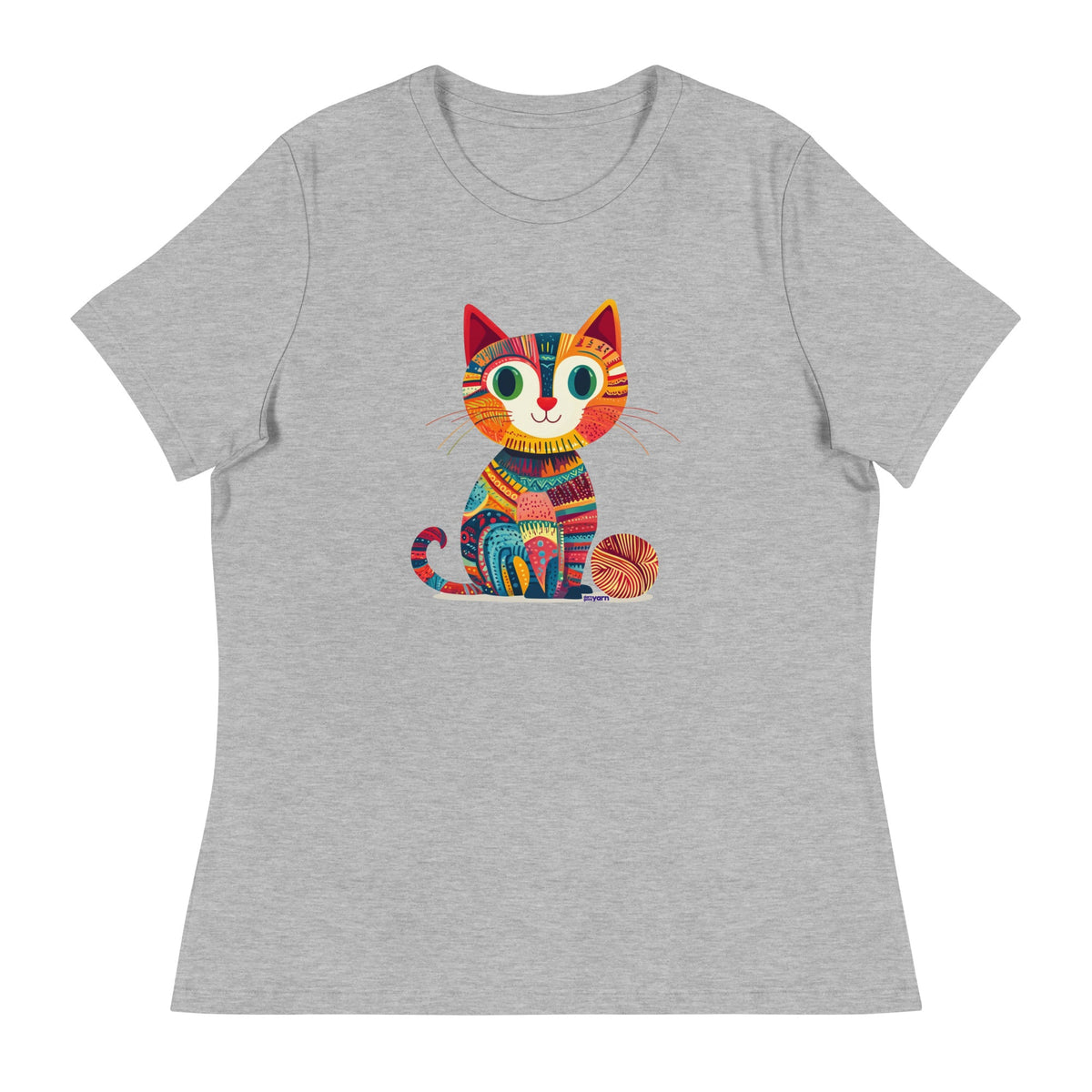 “Yarn Whiskers” Women’s Relaxed Fit T-Shirt – Designed by Nicole Snow